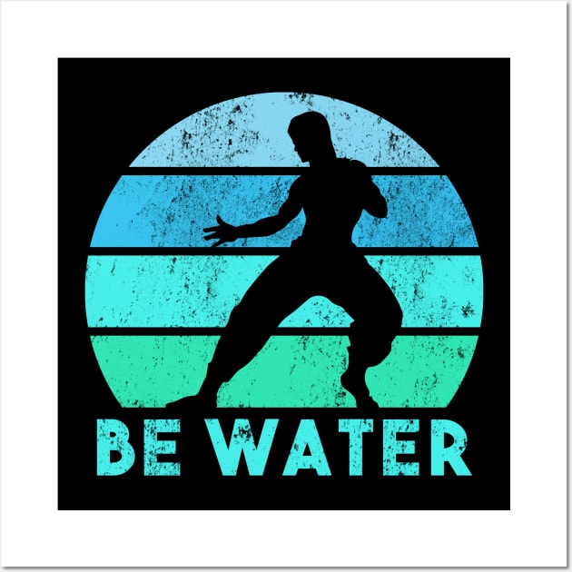 Be Water Retro Wall Art by dajabal